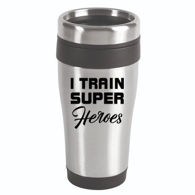 I Train Super Heroes 16oz Travel Tumbler