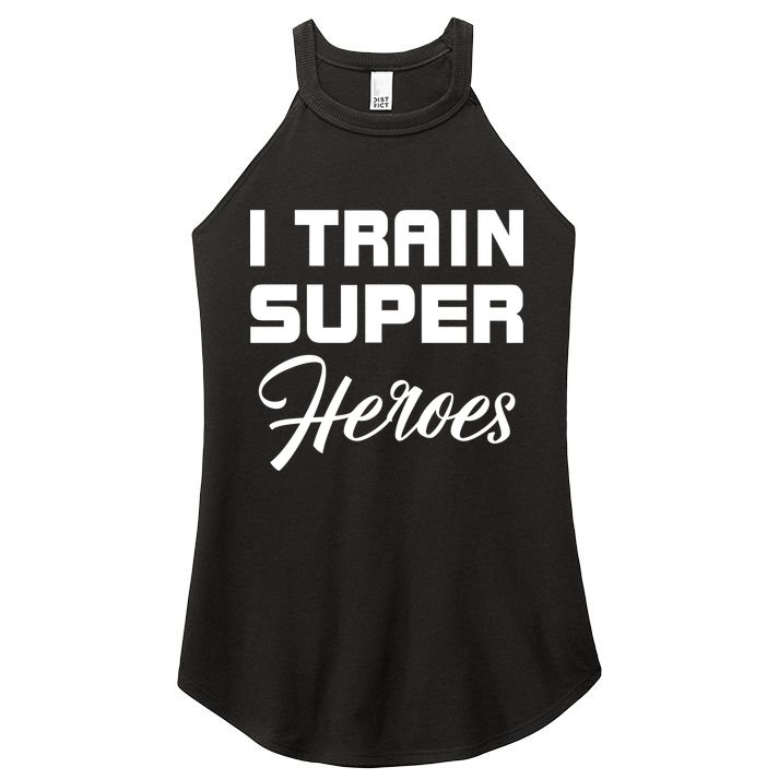 I Train Super Heroes Women's Perfect Tri Rocker Tank