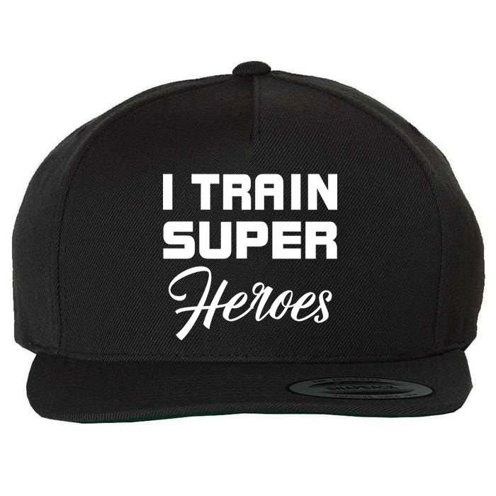 I Train Super Heroes Wool Snapback Cap