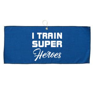 I Train Super Heroes Large Microfiber Waffle Golf Towel