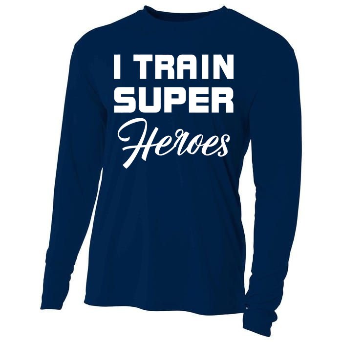 I Train Super Heroes Cooling Performance Long Sleeve Crew