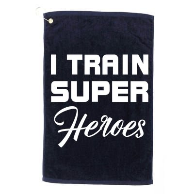 I Train Super Heroes Golf Towel