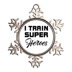 I Train Super Heroes Metallic Star Ornament