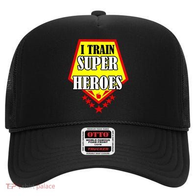 I Train Superheros High Crown Mesh Back Trucker Hat