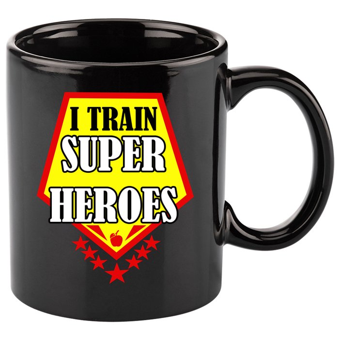 I Train Superheros 11oz C Handle Ceramic Mug