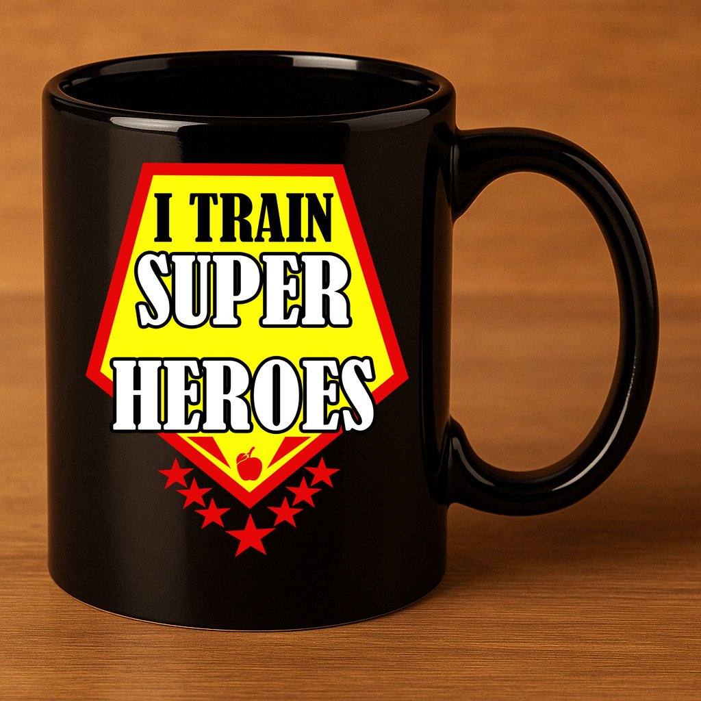 I Train Superheros 11oz C Handle Ceramic Mug