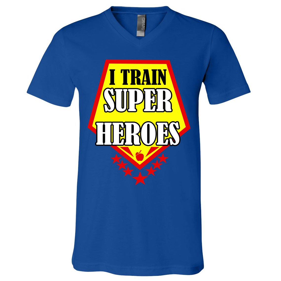 I Train Superheros V-Neck T-Shirt