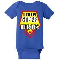 I Train Superheros Baby Bodysuit