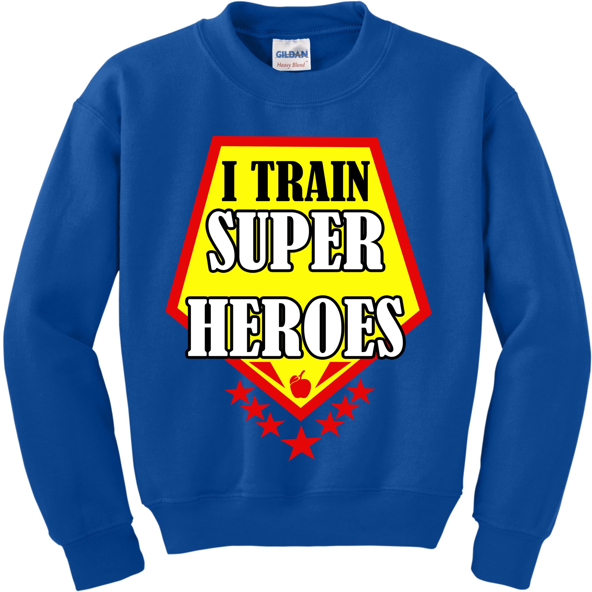 I Train Superheros Kids Sweatshirt