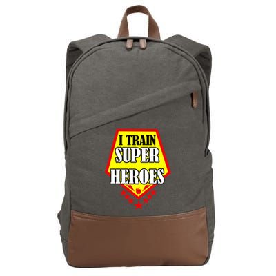 I Train Superheros Cotton Canvas Backpack