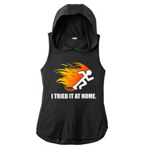 I Tried It At Home Ladies PosiCharge Tri-Blend Wicking Draft Hoodie Tank