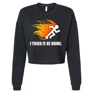 I Tried It At Home Cropped Pullover Crew