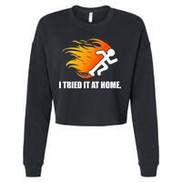 I Tried It At Home Cropped Pullover Crew