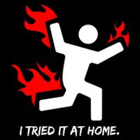 I Tried It At Home Funny Humor Cropped Pullover Crew