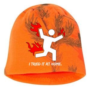 I Tried It At Home Funny Humor Kati - Camo Knit Beanie