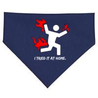 I Tried It At Home Funny Humor USA-Made Doggie Bandana