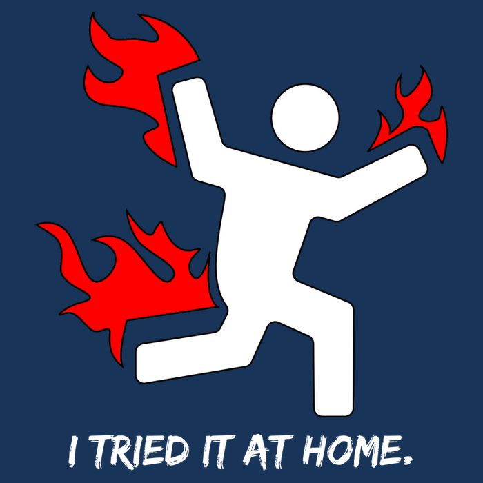 I Tried It At Home Funny Humor Cooling Performance Crew T-Shirt