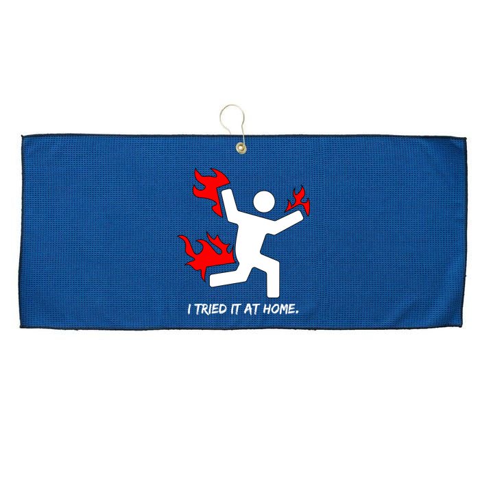 I Tried It At Home Funny Humor Large Microfiber Waffle Golf Towel