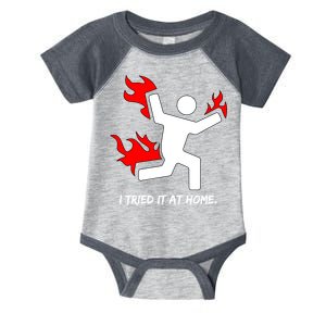 I Tried It At Home Funny Humor Infant Baby Jersey Bodysuit