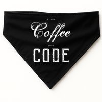 I Turn Coffee Into Code USA-Made Doggie Bandana
