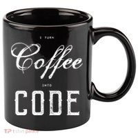 I Turn Coffee Into Code 11oz C Handle Ceramic Mug