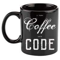I Turn Coffee Into Code 11oz C Handle Ceramic Mug