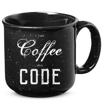I Turn Coffee Into Code 15oz Campfire Ceramic Mug