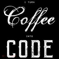 I Turn Coffee Into Code Drawstring Bag