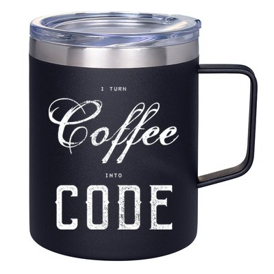 I Turn Coffee Into Code 12oz Stainless Steel Coffee Mug