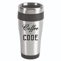 I Turn Coffee Into Code 16oz Travel Tumbler