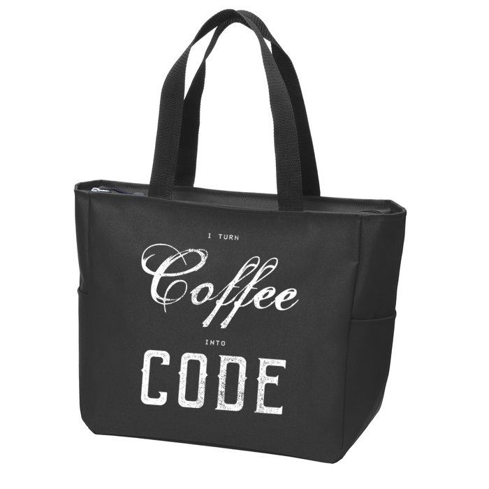I Turn Coffee Into Code Zip Tote Bag