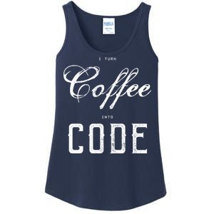 I Turn Coffee Into Code Ladies Essential Tank