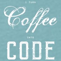 I Turn Coffee Into Code Sueded Cloud Jersey T-Shirt