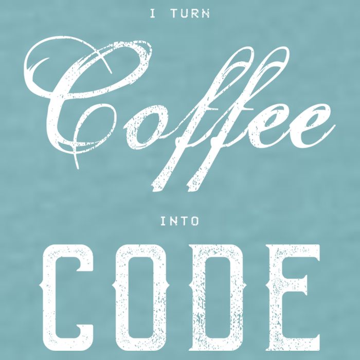 I Turn Coffee Into Code Sueded Cloud Jersey T-Shirt