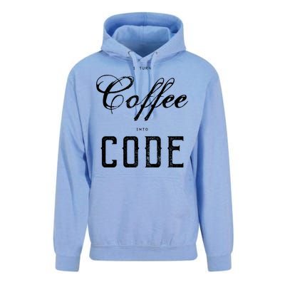 I Turn Coffee Into Code Unisex Surf Hoodie