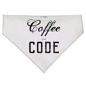 I Turn Coffee Into Code USA-Made Doggie Bandana