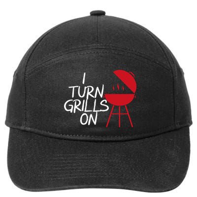 I Turn Grills On 7-Panel Snapback Hat