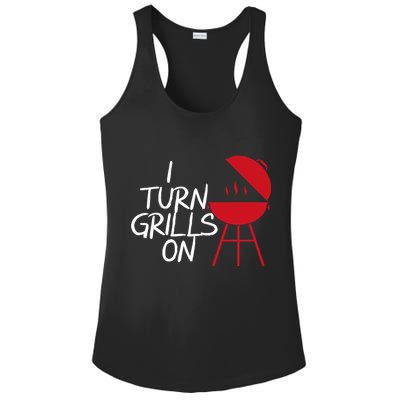 I Turn Grills On Ladies PosiCharge Competitor Racerback Tank