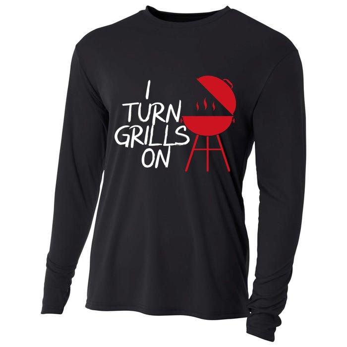 I Turn Grills On Cooling Performance Long Sleeve Crew