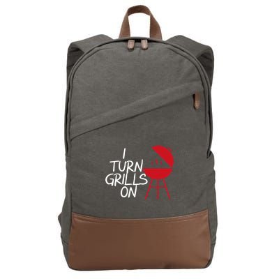I Turn Grills On Cotton Canvas Backpack