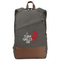 I Turn Grills On Cotton Canvas Backpack