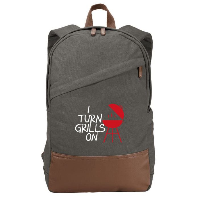 I Turn Grills On Cotton Canvas Backpack