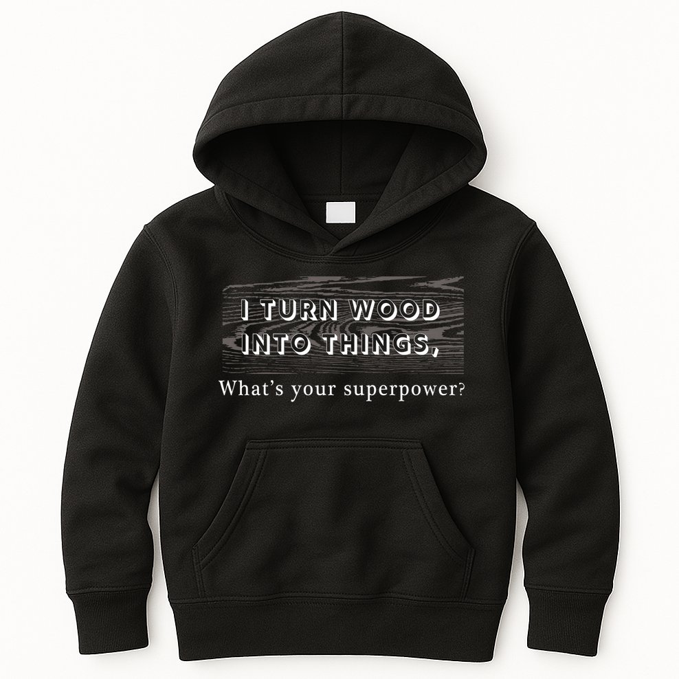 I Turn Wood Into Tings What's Your Superpower? Kids Hoodie