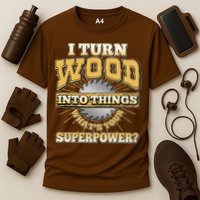 I Turn Woodworking Into Things What Is Your Superpower Performance Shirt