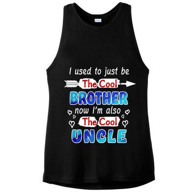 I Used To Be The Cool Brother Now I'm Also The Cool Uncle Ladies PosiCharge Tri-Blend Wicking Tank