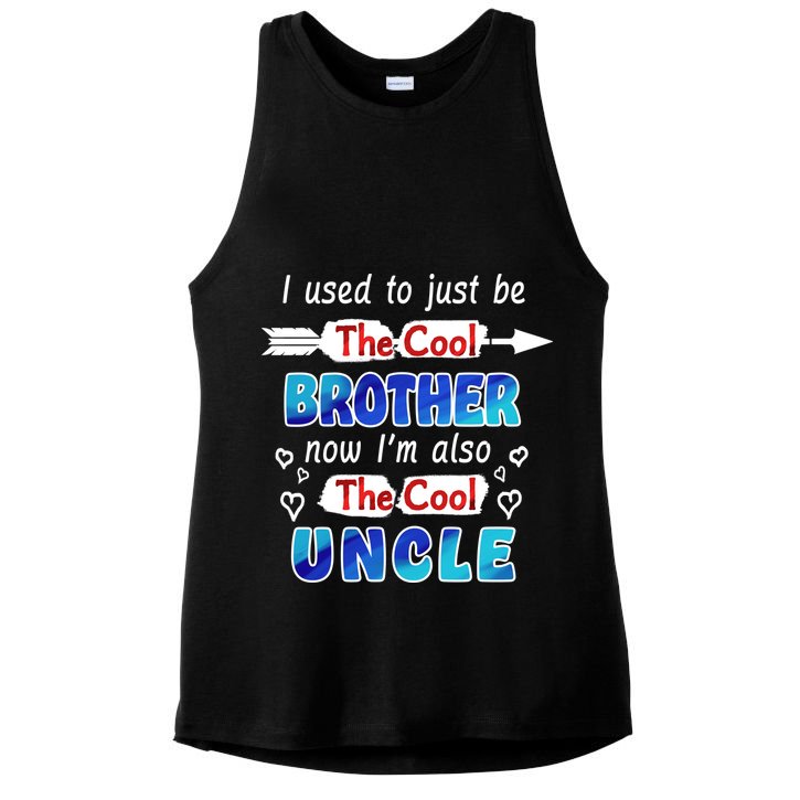 I Used To Be The Cool Brother Now I'm Also The Cool Uncle Ladies PosiCharge Tri-Blend Wicking Tank