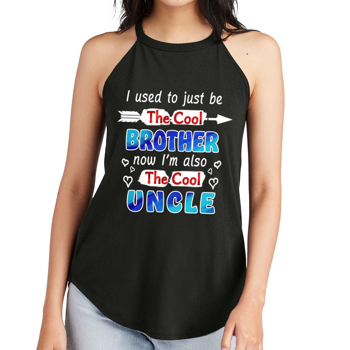 I Used To Be The Cool Brother Now I'm Also The Cool Uncle Women's Perfect Tri Rocker Tank