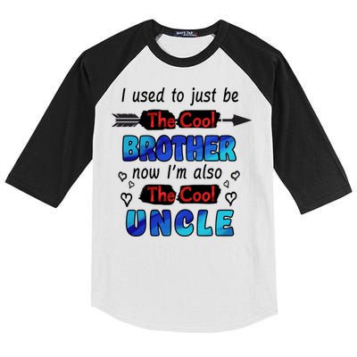 I Used To Be The Cool Brother Now I'm Also The Cool Uncle Kids Colorblock Raglan Jersey