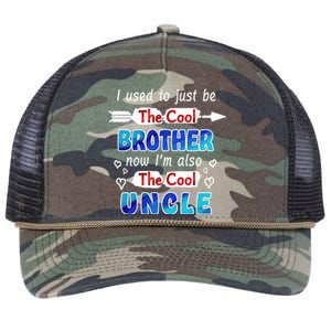 I Used To Be The Cool Brother Now I'm Also The Cool Uncle Retro Rope Trucker Hat Cap