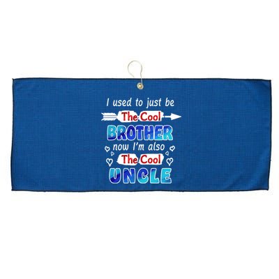 I Used To Be The Cool Brother Now I'm Also The Cool Uncle Large Microfiber Waffle Golf Towel